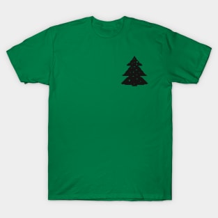 Christmas tree silhouette pixel art T-Shirt